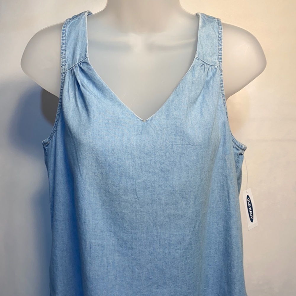 Old Navy Sleeveless Light Denim Top